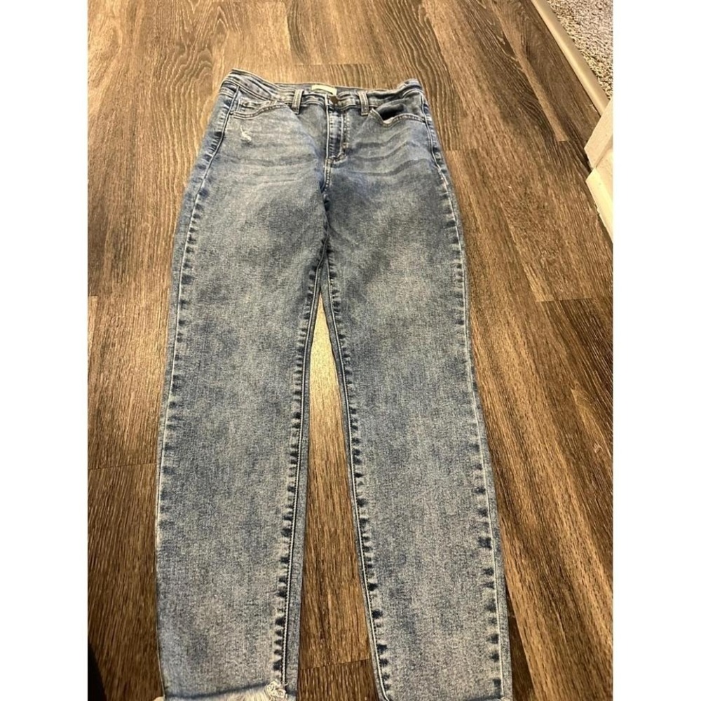 Altar'd State High-Rise Acid Wash Blue Jeans